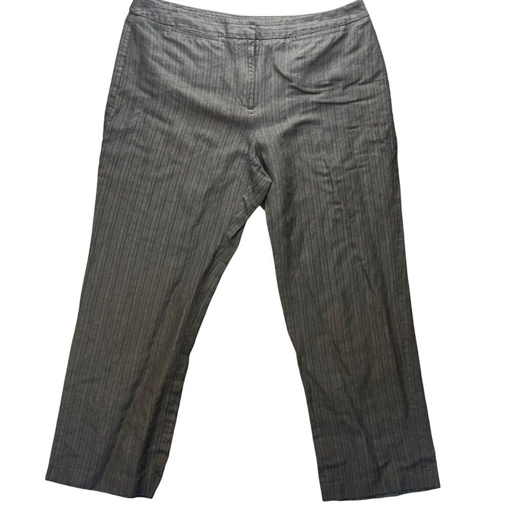Emma James Womens Pinstripe Linen Blend Pants Size 18
